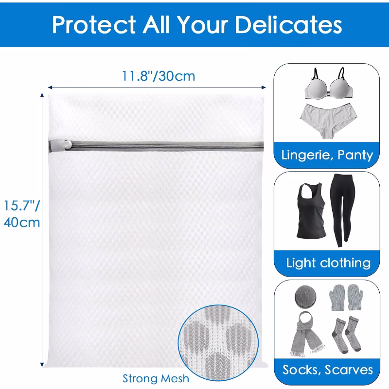 Shoe bag for washing machine with YKK zipper