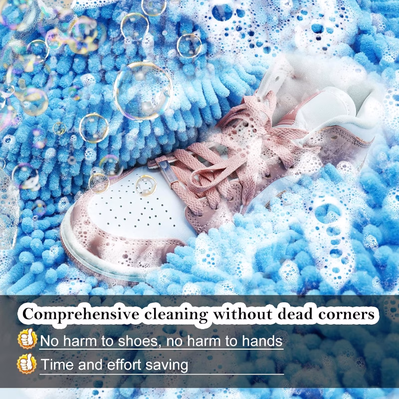 Durable mesh bag with unique tentacle cleaning system for sneaker washing