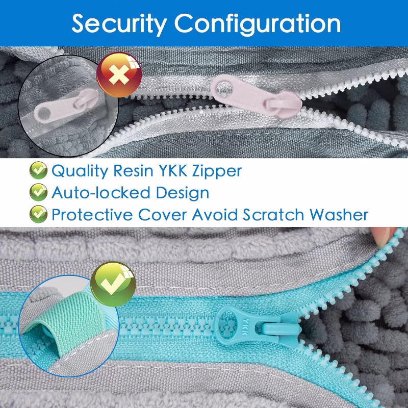 Shoe bag for washing machine with YKK zipper