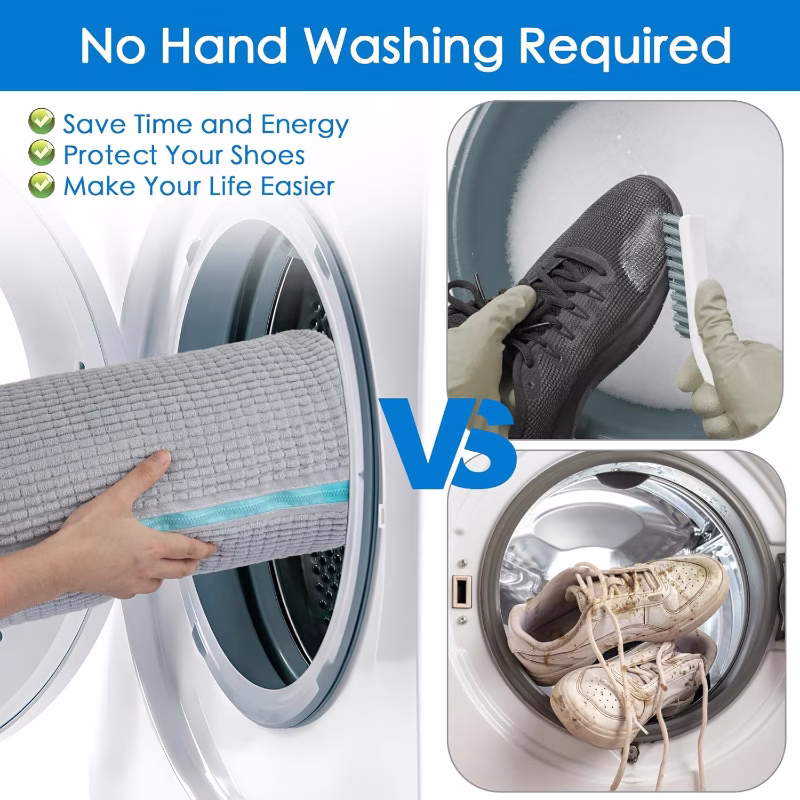 Shoe bag for washing machine with YKK zipper