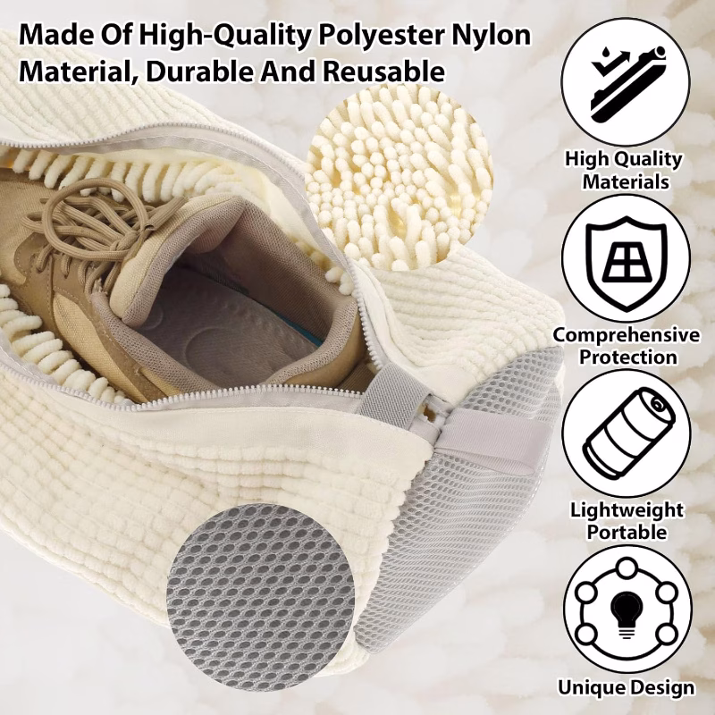 Set of 2 shoe bag washers for machine shoe cleaning