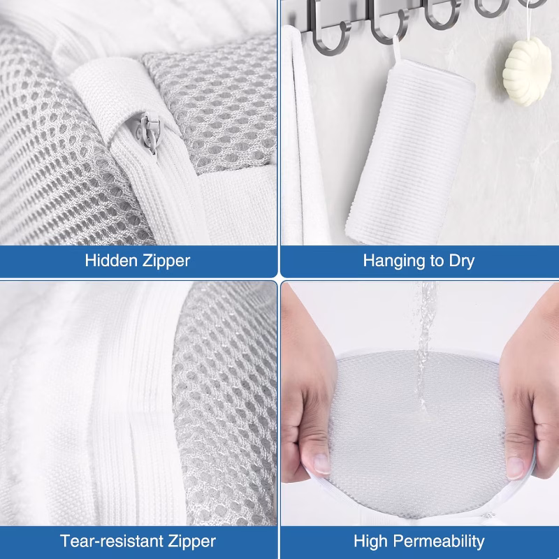 Shoe Washing Bag with Fluffy Fibers