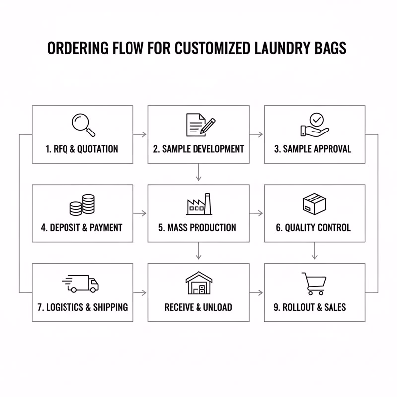 Ordering Flow for Customized Laundry Bags Ordering Flow for Customized Laundry Bags