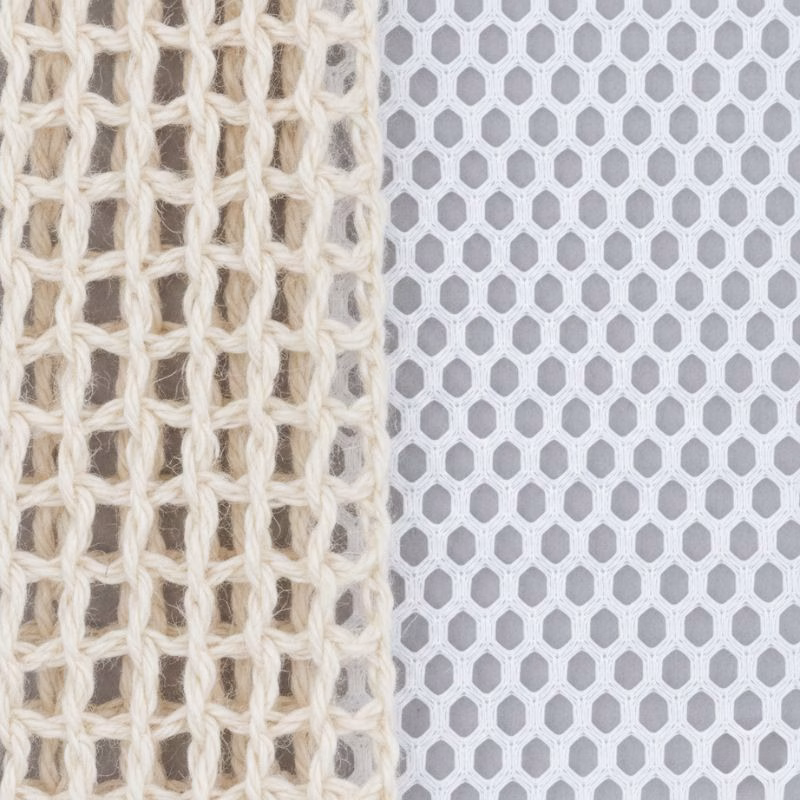 cotton vs polyester mesh fibers comparison