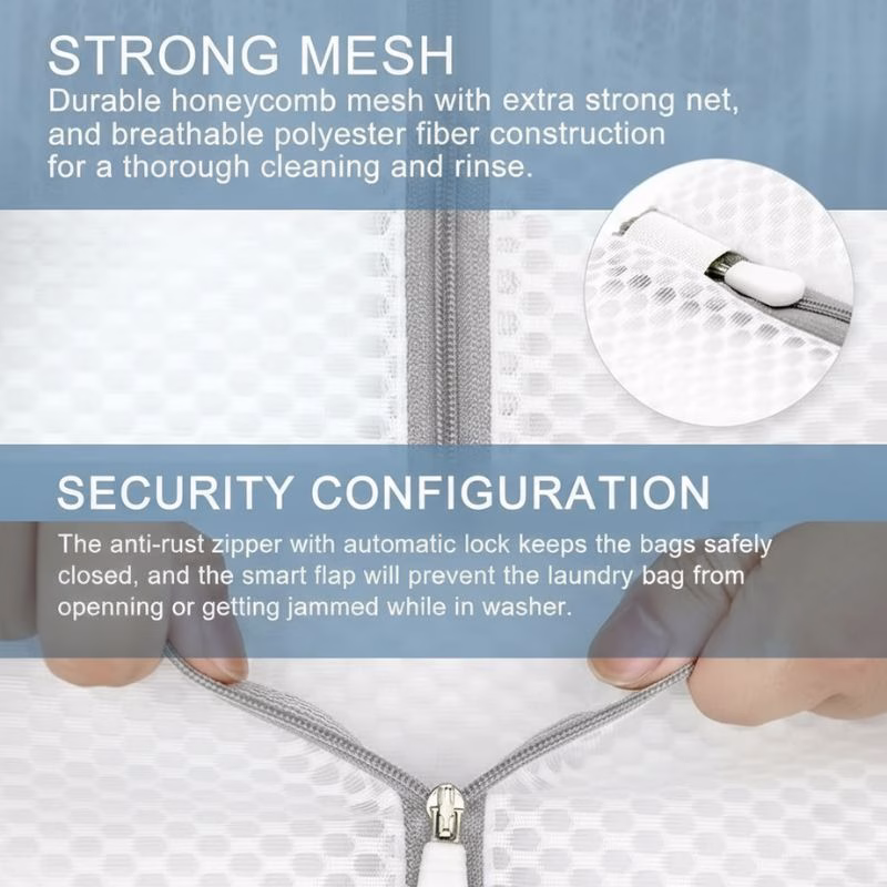 durable mesh laundry bags construction details.