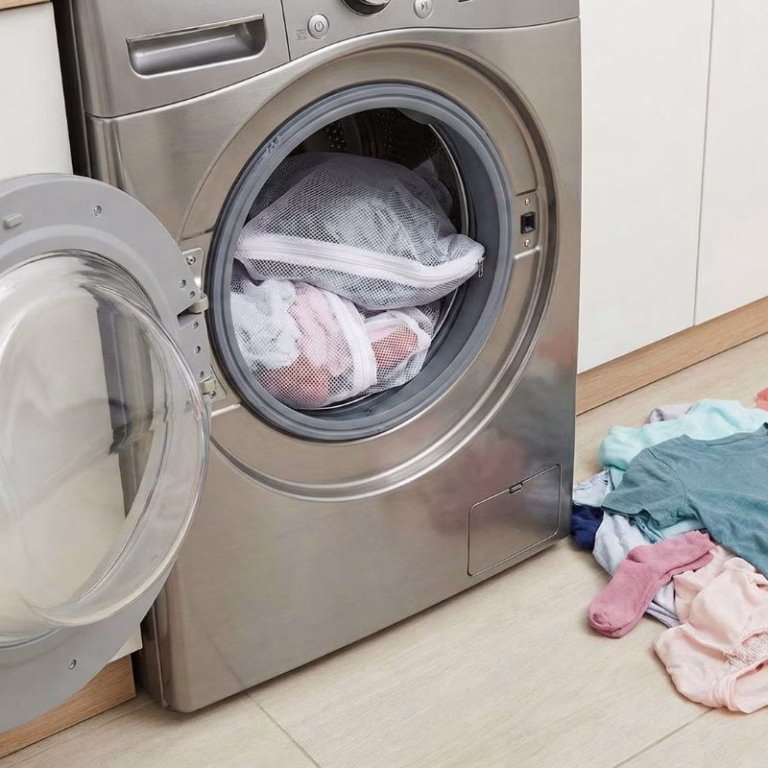 Mesh laundry bags for washing machine use, showing why they protect items in the wash