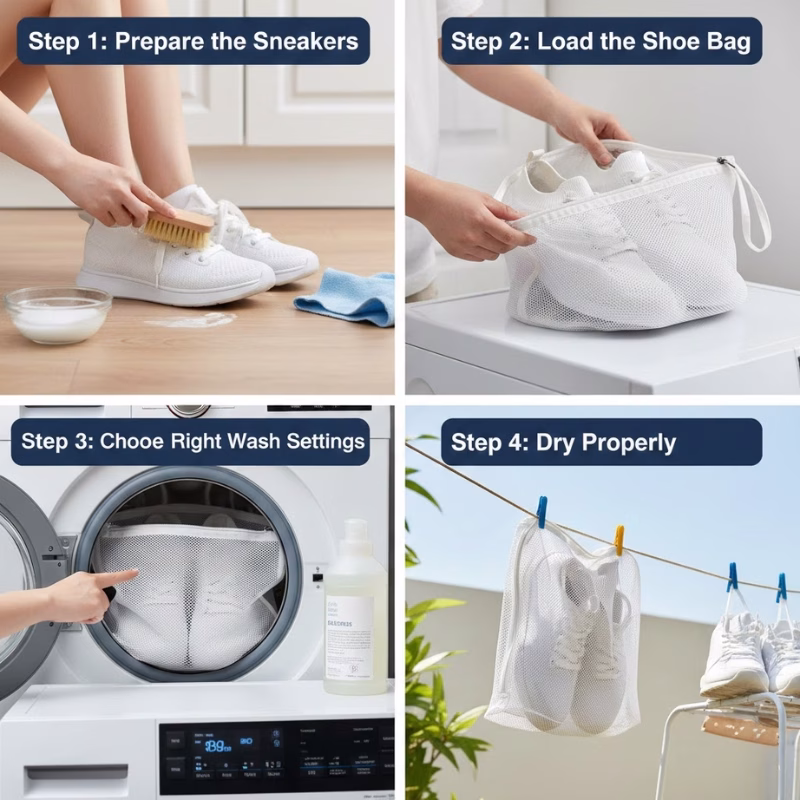 How to Use a Shoe Bag for Washing Machine