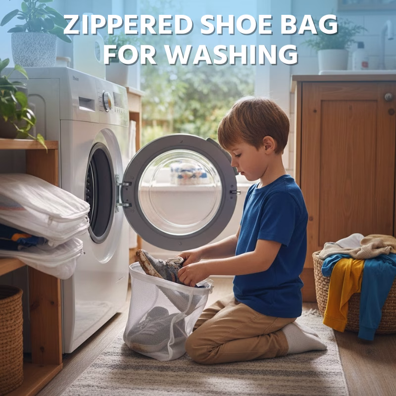 Zippered Shoe Bag for Washing