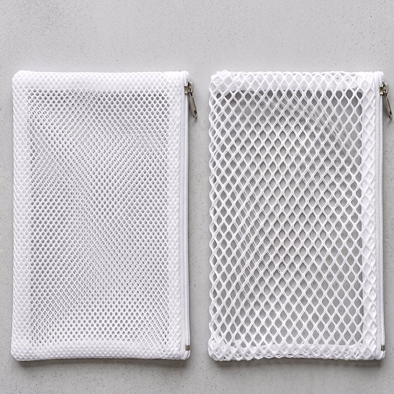 fine mesh vs coarse mesh laundry bag fabric comparison.
