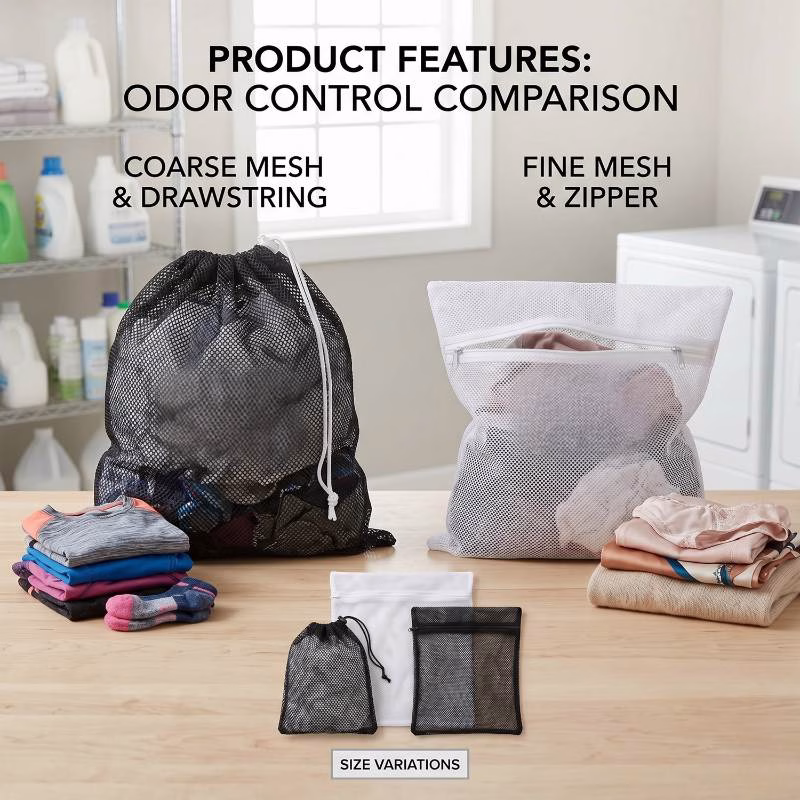  laundry net bag odor control features.
