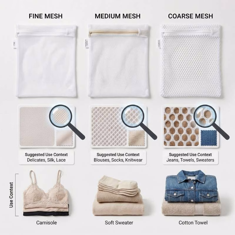 medium mesh laundry bags fabric comparison