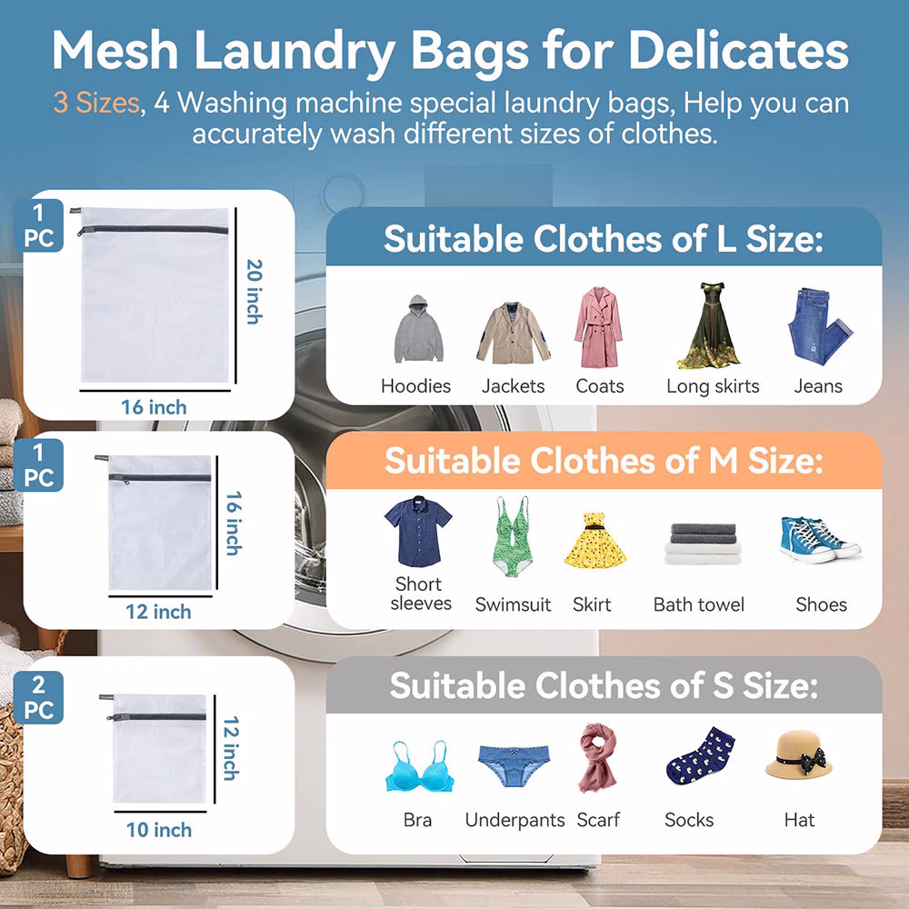 Small Mesh Laundry Bag Sizes