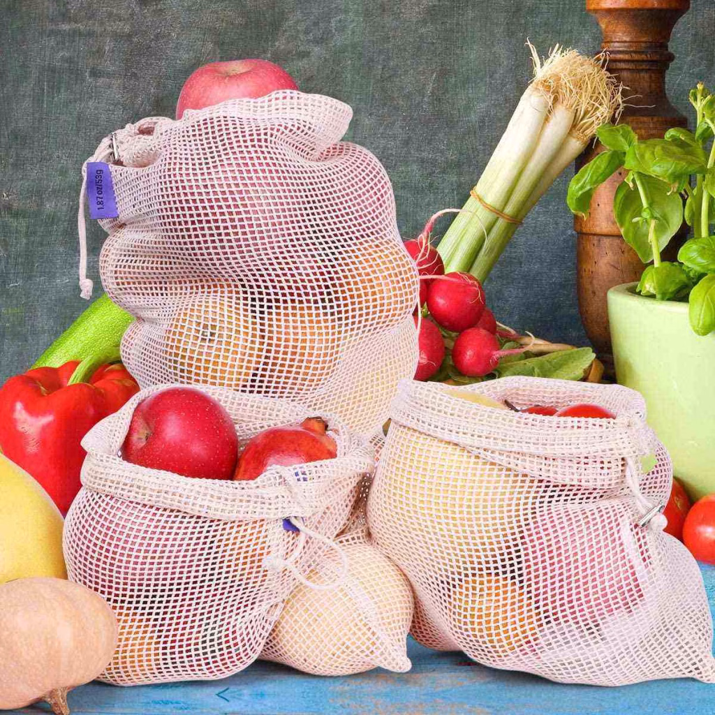 reusable mesh produce bags fresh vegetables reusable mesh produce bags fresh vegetables