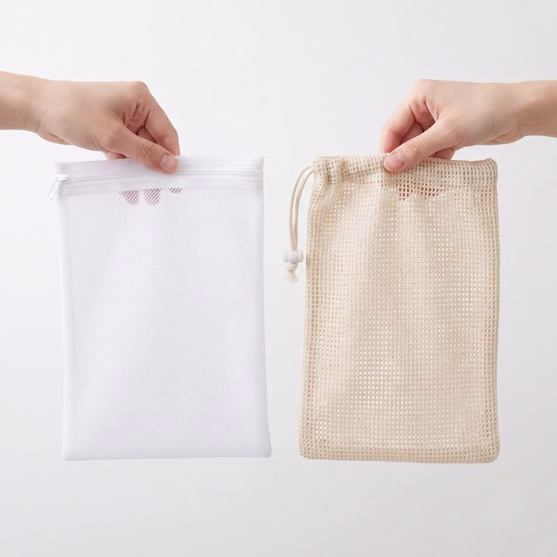 fine vs coarse mesh laundry bag.