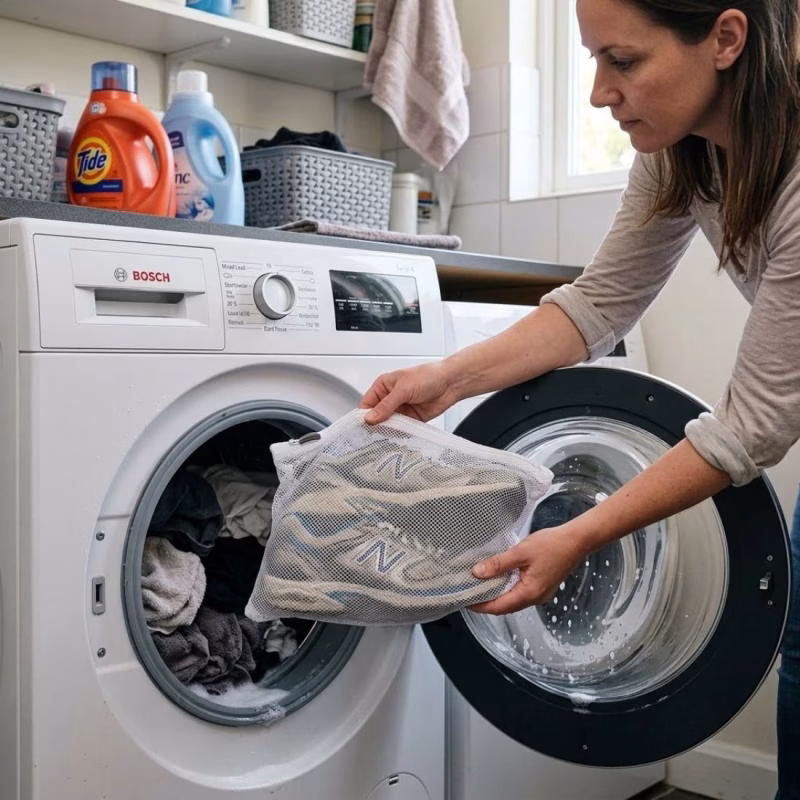 How to Use a Laundry Bag for Washing Shoes in the Washing Machine
